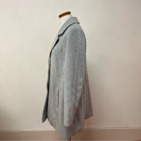 J. Jill Women’s Wool Blend Mid Length Pea Coat In Gray Sz M - Picture 2 of 7